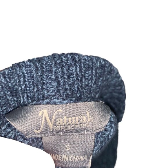 Natural Reflections Women's S Small Knit Sweater V-Neckline Cotton Acrylic Blend - Picture 6 of 6